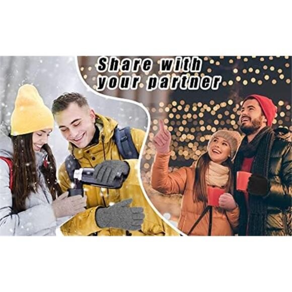 Women's Winter Touch Screen Gloves - Elastic Thermal Knit Lining - Picture 8 of 8